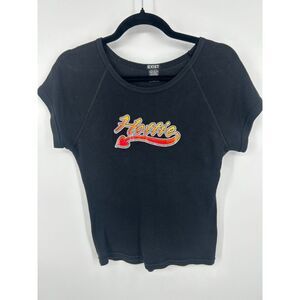 Vintage Y2K Hottie BMW Black Women’s Baby 90s Tee Shirt Large Graphic